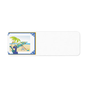 Baby Boy's First Birthday Return Address Label