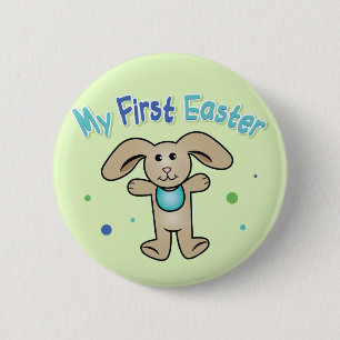Baby Boy's First Easter 6 Cm Round Badge