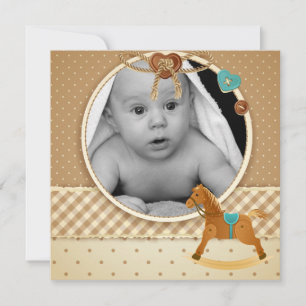 Baby Boy's Photo Baby Shower Invitation