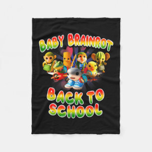 Baby Brainrot Italian Back To School For Design Fleece Blanket