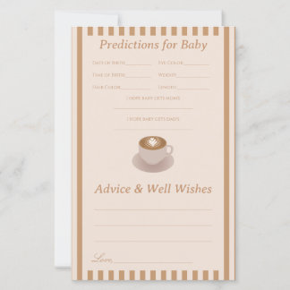 Baby Brewing Baby Shower Advice & Predictions Game