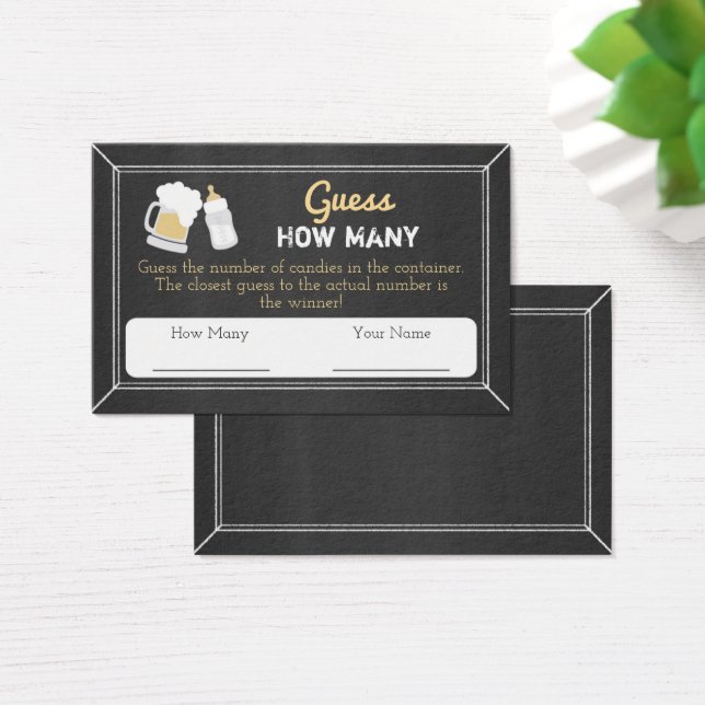 Baby Brewing Baby Shower Guess How Many Guest Card (Desk)
