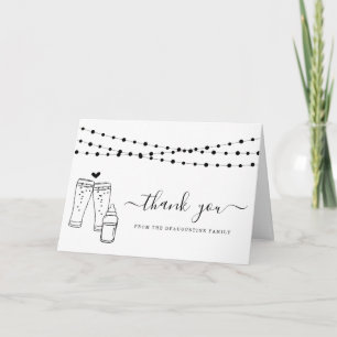 Baby Brewing Beer & Baby Bottle Toast Thank You Card