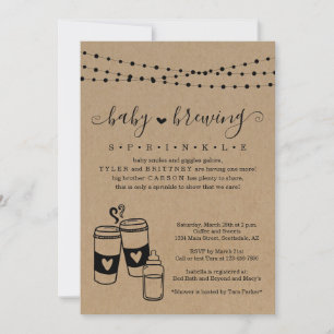 Baby Brewing Couple's Gender Neutral Baby Sprinkle Invitation