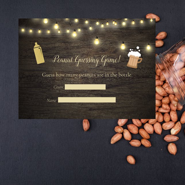 Baby Brewing Gold Guessing Game Baby Shower Enclosure Card (Creator Uploaded)