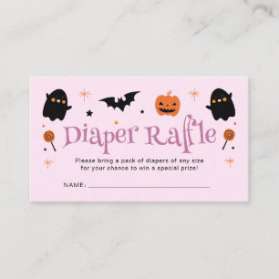 Baby Brewing Halloween Baby Shower Diaper Raffle Enclosure Card