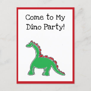 Baby Brontosaurus Cartoon Dinosaur Gear Holiday Postcard