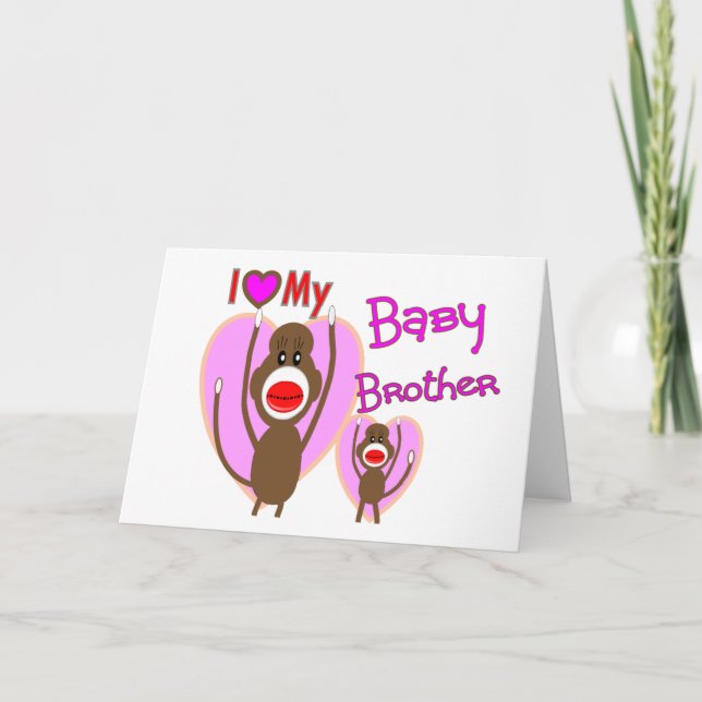 Baby Brother "I Love My Baby Brother" Card (Front)