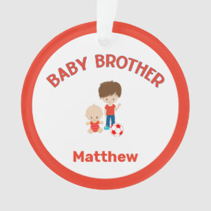 Baby Brother with Big Brother Personalized Ornament