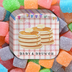 Baby & Brunch Festive Souffle Baby Shower Paper Plate