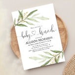 Baby brunch gender neutral greenery baby shower invitation<br><div class="desc">For more advanced customisation of this design,  simply select the "Customise It" button above!</div>