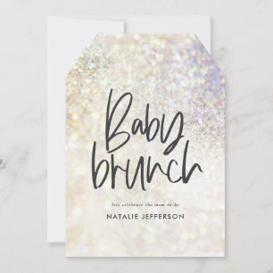 Baby brunch shower party glitter sparkle classy