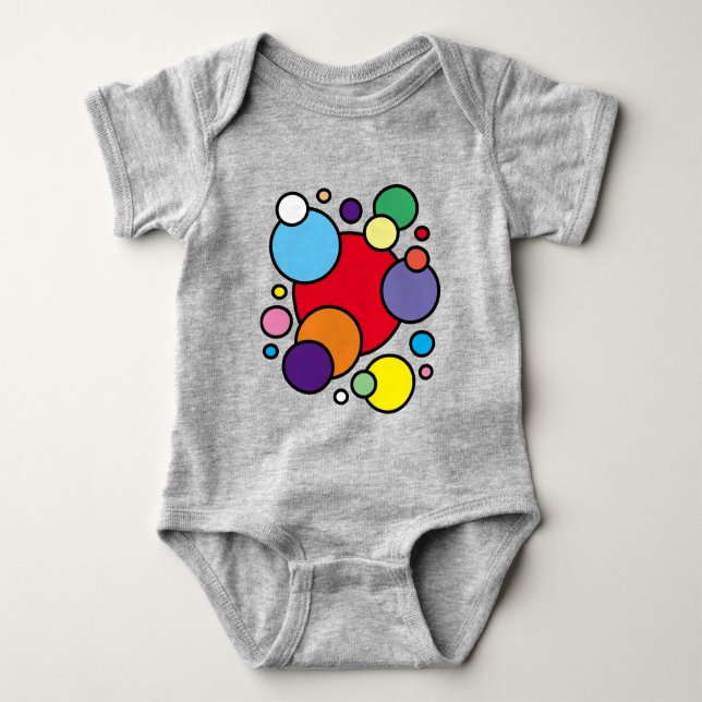 Baby Bubbles Onsie T-Shirt Baby Bodysuit (Front)