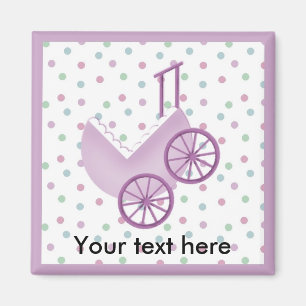 Baby Buggy Lavender Magnet
