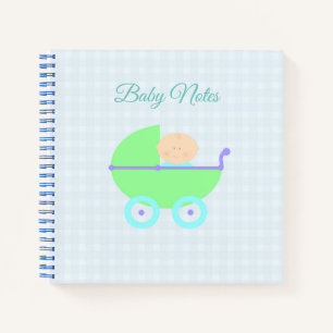 Baby Buggy on Gingham Notebook