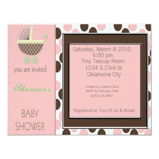 Baby Buggy Shower Inviations Card