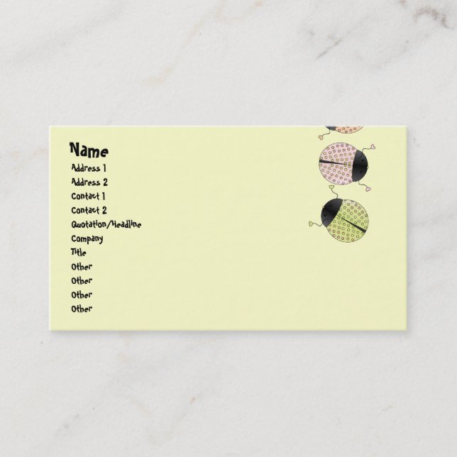 Baby Bugs. Business Card (Front)