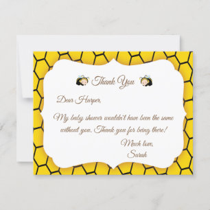 Baby Bumble Bee's Baby Shower Thank You Card