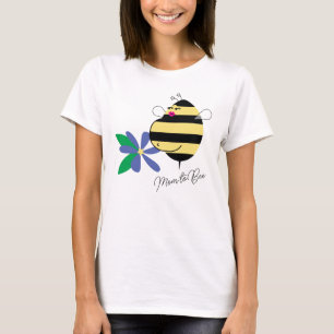 Baby Bump Blue Floral Mum to Bee T-Shirt