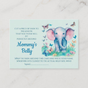 Baby Bump Game Baby Shower Guess Mum's Belly Size Enclosure Card
