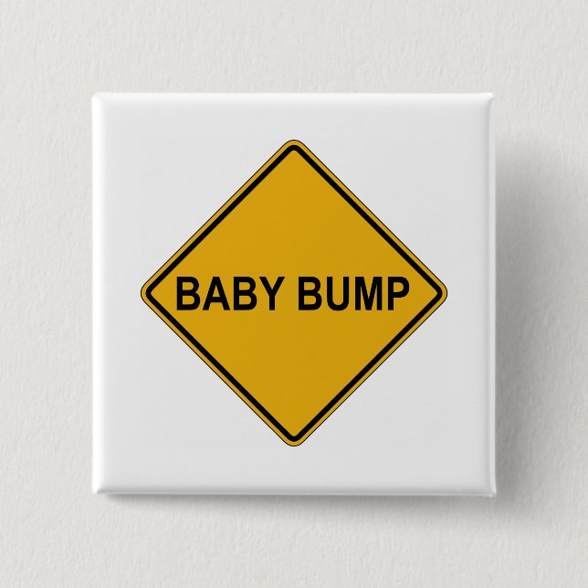 Baby Bump Maternity 15 Cm Square Badge (Front)