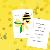 Baby Bump Mum Bee with Glasses Yellow Flower