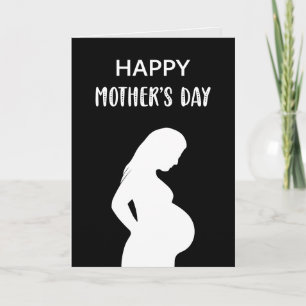 Baby Bump Pregnant Mum To Be Happy Mother's Day Card