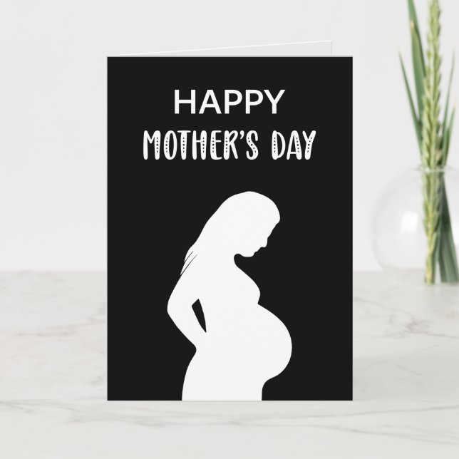 Baby Bump Pregnant Mum To Be Happy Mother's Day Card (Front)