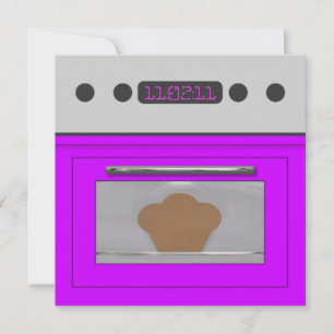 Baby Bun Recipe Invitation(purple) Invitation