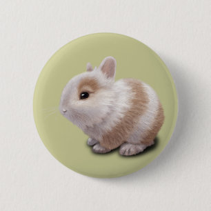 Baby Bunny 6 Cm Round Badge