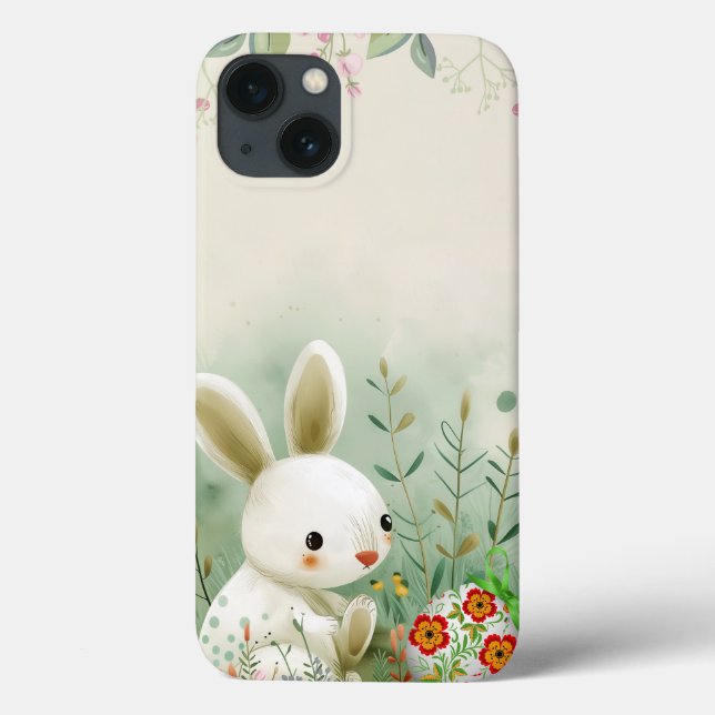 BABY BUNNY AND EASTER EGG Case-Mate iPhone CASE (Back)