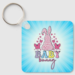 Baby Bunny Happy Easter Day Design-60673 Key Ring
