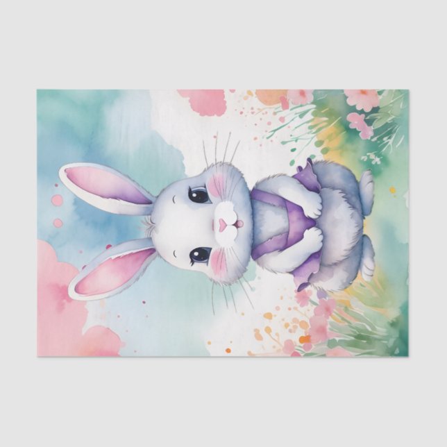 Baby Bunny in Spring  Tissue Paper (Front)
