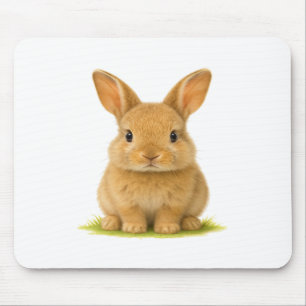 Baby Bunny in the Grass Mouse Pad