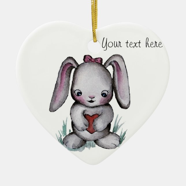 Baby Bunny Ornament (Front)