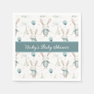 Baby Bunny Personalised Baby Shower Napkin