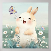 Baby bunny poster
