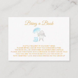 *~* Baby Bunny Rabbit Umbrella Boots Bring a Book Enclosure Card