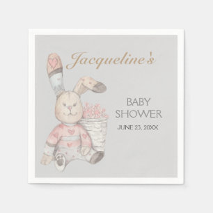 Baby Bunny Rabbit Watercolor Gender Neutral Napkin