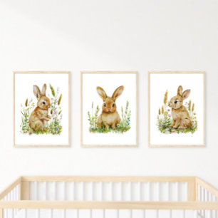 Baby Bunny Rabbit Wildflowers Nursery Baby Gift
