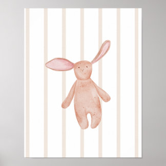 Baby Bunny Wall Art Poster Canvas Nursery