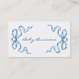 Baby Business Blue Bows Business Cards