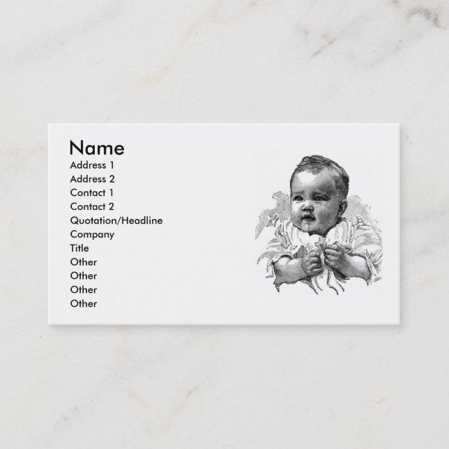 Baby Business Card (Front)
