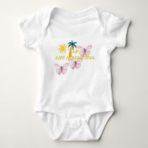 Baby butterfly design baby bodysuit