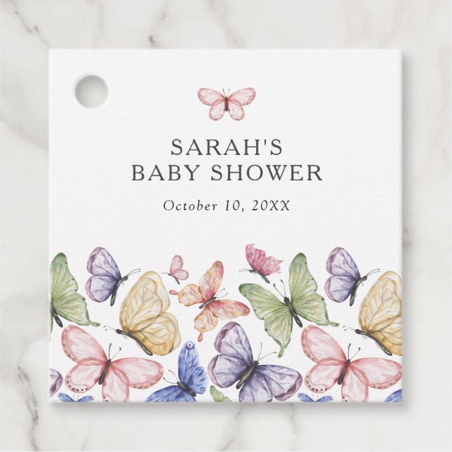 Baby Butterfly Favour Tags (Front)