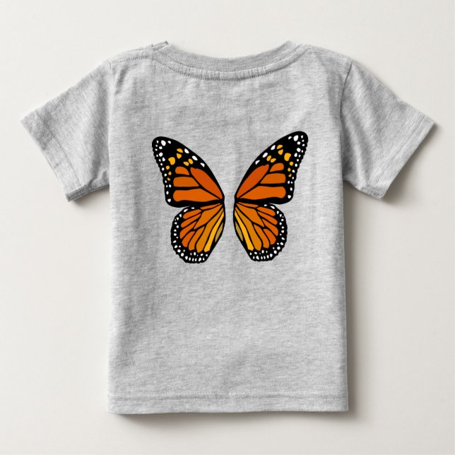 Baby Butterfly Shirt Cute Butterfly Wings Baby Top (Back)