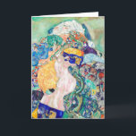 Baby by Gustav Klimt Painting Artwork Card<br><div class="desc">Imperial Austrian Painter Gustav Klimt's masterpiece : Baby</div>