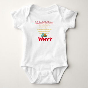Baby camping humour funny bodysuit