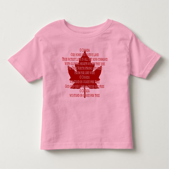 Baby Canada Anthem T-shirt Souvenir Canada Tee (Front)