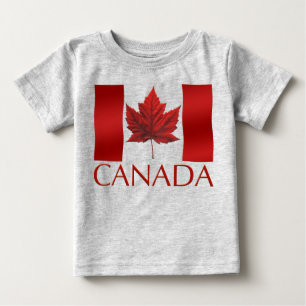 Baby Canada Flag Souvenir Organic One-Piece T-Shirt